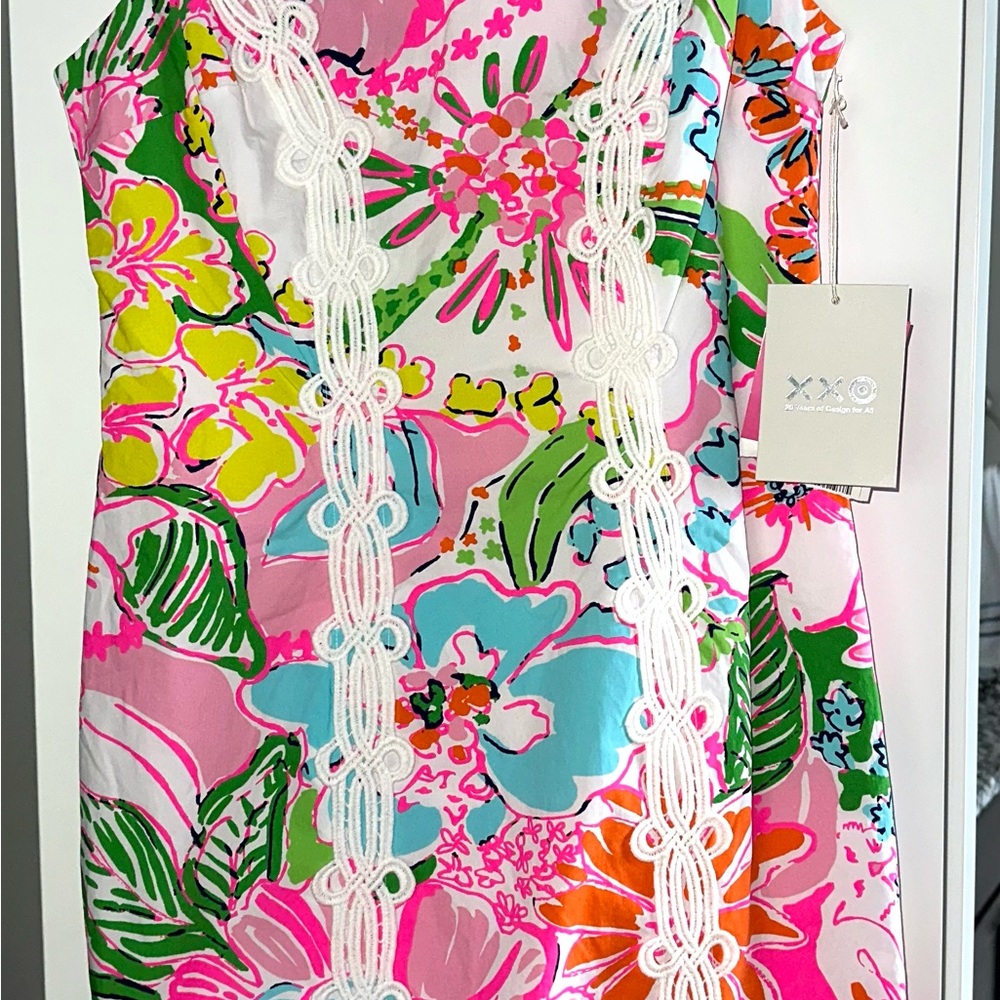 Lilly Pulitzer Pink and Green Floral Dress